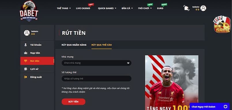 Nạp tiền vào thẻ 123Win bằng thẻ trả trước di động - 123Win